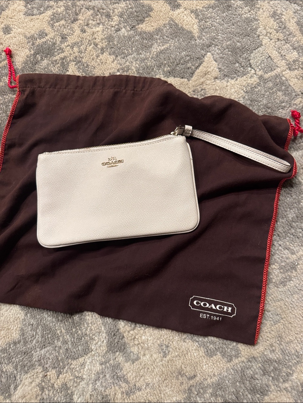 Ivory Coach Wristlet